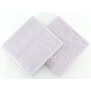 Sada 2 světle fialových ručníků Burumcuk, 50 x 90 cm