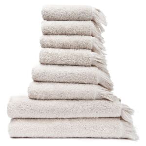 Set 6 krémových bavlněných ručníků a 2 osušek Casa Di Bassi Bath