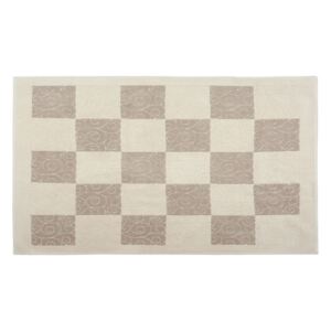 Krémový bavlněný koberec Check 80 x 150 cm