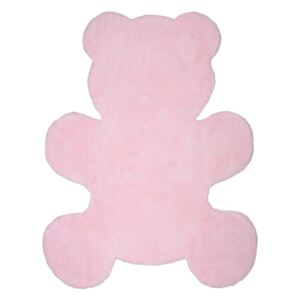 Dětský růžový ručně vyrobený koberec Nattiot Little Teddy, 80 x 100 cm