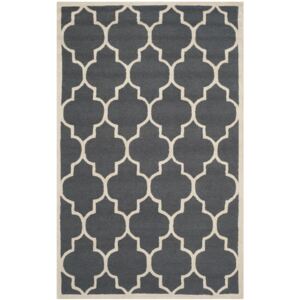 Vlněný koberec Safavieh Everly 91x152 cm, tmavě šedý