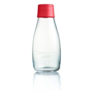 Červená skleněná lahev ReTap s doživotní zárukou, 300 ml