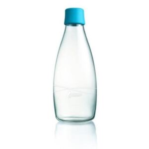 Světlemodrá skleněná lahev ReTap s doživotní zárukou, 500 ml