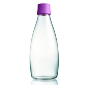 Fialová skleněná lahev ReTap s doživotní zárukou, 800 ml