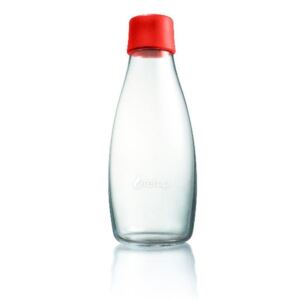 Červená skleněná lahev ReTap s doživotní zárukou, 500 ml