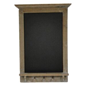 Černá břidlicová tabule v rámu z jedlového dřeva Antic Line, 45 x 72 cm