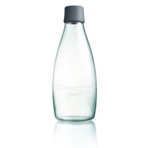 Šedá skleněná lahev ReTap s doživotní zárukou, 800 ml