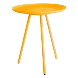 Žlutý odkládací stolek White Label Frost