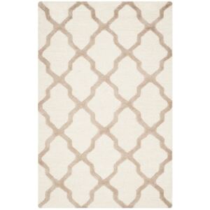 Vlněný koberec Ava 121x182 cm, bílý/béžový