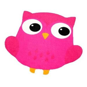Dětský fuchsiově růžový koberec Zala Living Owl, 66 x 66 cm