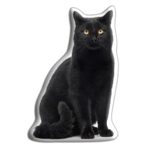 Polštářek s potiskem černé kočky Adorable Cushions