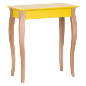 Žlutý odkládací stolek Ragaba Console, délka 65 cm