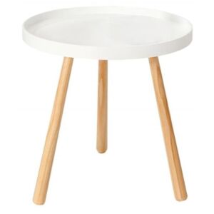 Odkládací stolek Fini 40 cm, bílá/borovice
