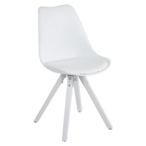 Jídelní židle Damian, bílá/bílá