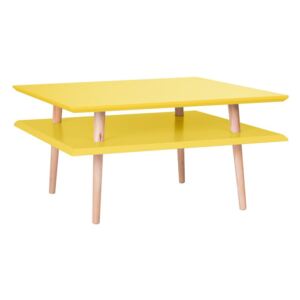 Žlutý konferenční stolek Ragaba Square, 68 x 68 cm