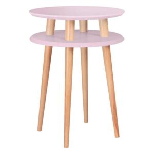 Růžový konferenční stolek Ragaba UFO, Ø 45 cm