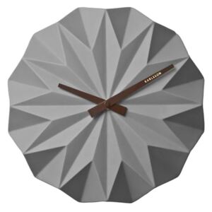 Nástěnné hodiny Crane, 27 cm, keramika, šedá