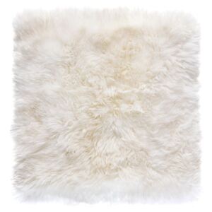 Bílý koberec z ovčí kožešiny Royal Dream Zealand Square, 70 x 70 cm