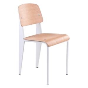 Designová židle Standard, přírodní/bílá