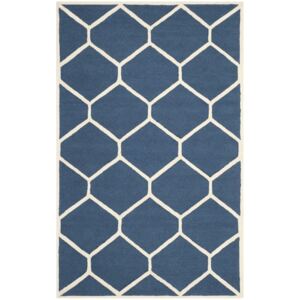Tmavě modrý vlněný koberec Safavieh Lulu 121 x 182 cm