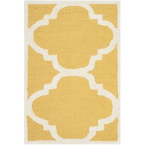 Žlutý vlněný koberec Safavieh Clark, 60 x 91 cm
