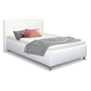 Čalouněná postel s úložným prostorem Crissy, 140x200, bílá