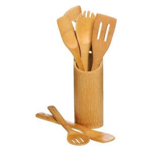 Sada 6 kuchyňských nástrojů s držákem z bambusu Premier Housewares Bamboo