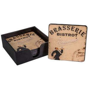 Set 6 pod-tácky Antic Line Brasserie