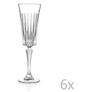 Sada 6 sklenic na sekt RCR Cristalleria Italiana Edvige, 210 ml