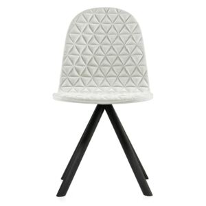 Krémová židle s černými nohami Iker Mannequin Triangle