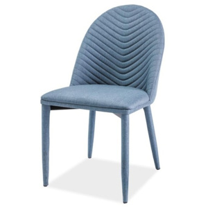 Jídelní čalouněná židle v modré barvě denim KN677