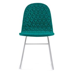 Tyrkysová židle s kovovými nohami Iker Mannequin V Triangle