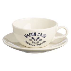 Bílý šálek s podšálkem Mason Cash Varsity Cappuccino