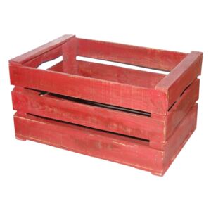 Červený dřevěný box Antic Line Wooden