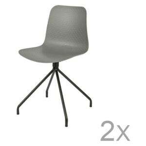 Sada 2 šedých židlí WOOOD Sis