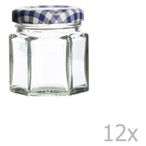 Sada 12 zavařovacích sklenic Kilner Hexagonal, 48 ml