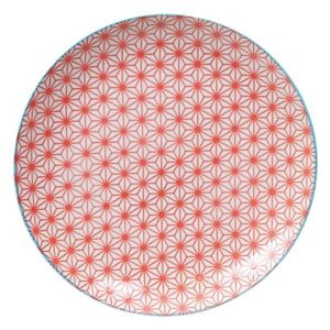 Červený porcelánový talíř Tokyo Design Studio Star, ⌀ 25,7 cm