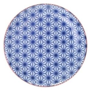 Malý modrý porcelánový talíř Tokyo Design Studio Star, ⌀ 16 cm