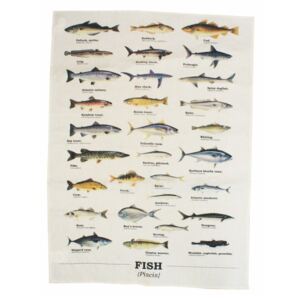Utěrka z bavlny Gift Republic Multi Fish, 50 x 70 cm