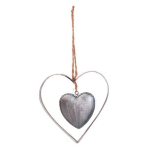 Závěsná dekorace ve tvaru srdíčka Antic Line Antic Heart