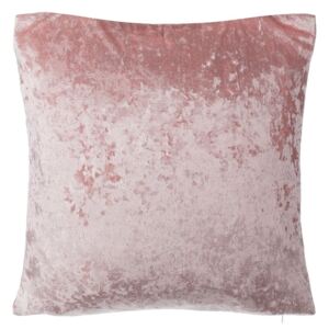 Sametový dekorativní polštář v růžové 45 x 45 cm HOSTA