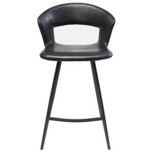 Reunion barová stolička čierna ekokoža