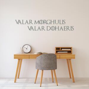 GLIX Game of Thrones Valar Morghulis - samolepka na zeď Šedá 60x10 cm