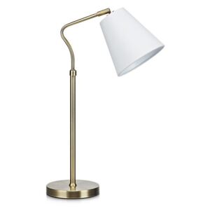 Stolní lampa v bílo-zlaté barvě Markslöjd Tindra