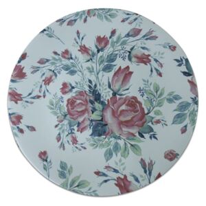 Modrý keramický talíř Roses, ⌀ 26 cm