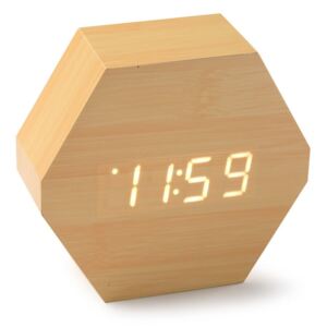 LED hodiny z bambusového dřeva Versa Table Clock