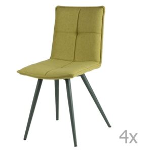 Sada 4 zelených jídelních židlí sømcasa Zoe