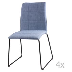 Sada 4 světle modrých jídelních židlí sømcasa Malina