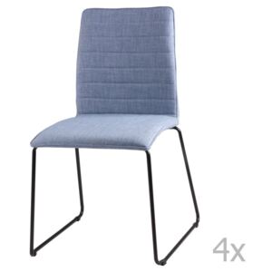 Sada 4 světle modrých jídelních židlí sømcasa Vera