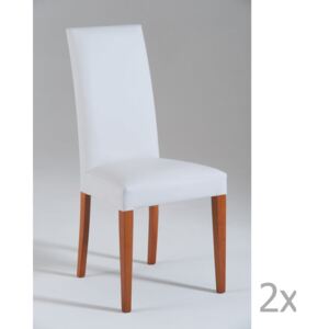 Sada 2 bílých jídelních židlí Castagnetti Tempi